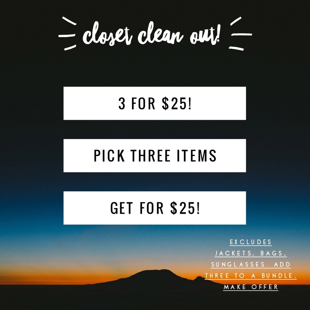 3 for $25 SALE